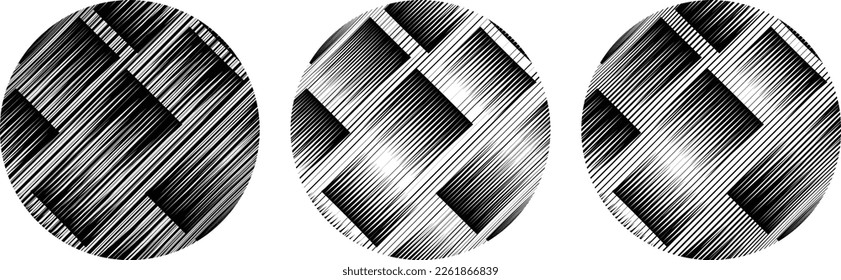 Set of spheres . Lines constructed transparent sphere .Vector  .Technology sphere Logo . Design element for posters, social media, templates, flyers, brochures . Abstract trendy transparent circles