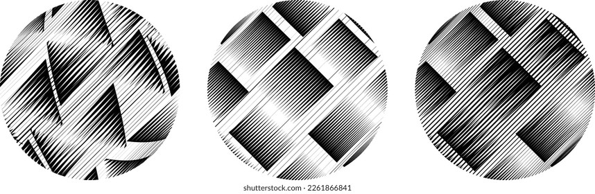 Set of spheres . Lines constructed transparent sphere .Vector  .Technology sphere Logo . Design element for posters, social media, templates, flyers, brochures . Abstract trendy transparent circles