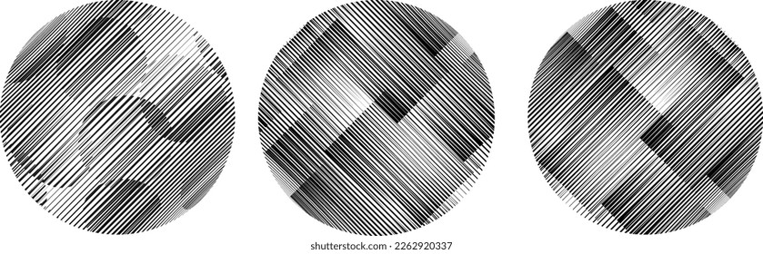 Conjunto de esferas. Líneas de esfera transparente construida .Vector .Logo de esfera tecnológica . Elemento de diseño para afiches, medios sociales, plantillas, volantes, folletos. Resumen de círculos transparentes a la moda