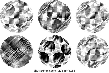 Set of spheres . Lines constructed transparent sphere .Vector  .Technology sphere Logo . Design element for posters, social media, templates, flyers, brochures . Abstract trendy transparent circles