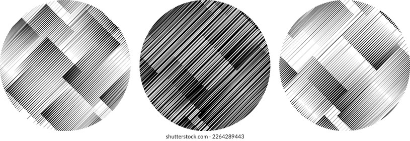 Conjunto de esferas. Líneas de esfera transparente construida .Vector .Logo de esfera tecnológica . Elemento de diseño para afiches, medios sociales, plantillas, volantes, folletos. Resumen de círculos transparentes a la moda
