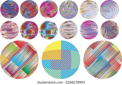 Set of spheres . Lines constructed transparent sphere .Vector  .Technology sphere Logo . Design element for posters, social media, templates, flyers, brochures . Abstract trendy transparent circles
