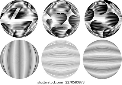 Conjunto de esferas. Líneas de esfera transparente construida .Vector .Logo de esfera tecnológica . Elemento de diseño para afiches, medios sociales, plantillas, volantes, folletos. Resumen de círculos transparentes a la moda