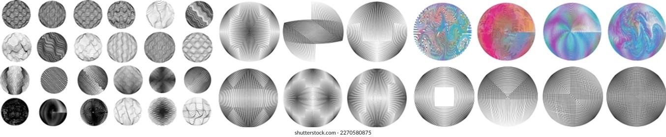 Set of spheres . Lines constructed transparent sphere .Vector  .Technology sphere Logo . Design element for posters, social media, templates, flyers, brochures . Abstract trendy transparent circles