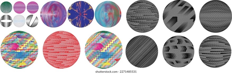Set of spheres . Lines constructed transparent sphere .Vector  .Technology sphere Logo . Design element for posters, social media, templates, flyers, brochures . Abstract trendy transparent circles