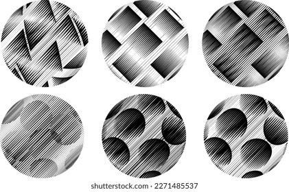 Set of spheres . Lines constructed transparent sphere .Vector  .Technology sphere Logo . Design element for posters, social media, templates, flyers, brochures . Abstract trendy transparent circles