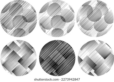 Set of spheres . Lines constructed transparent sphere .Vector  .Technology sphere Logo . Design element for posters, social media, templates, flyers, brochures . Abstract trendy transparent circles