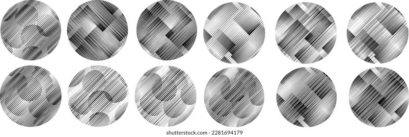 Set of spheres . Lines constructed transparent sphere .Vector  .Technology sphere Logo . Design element for posters, social media, templates, flyers, brochures . Abstract trendy transparent circles