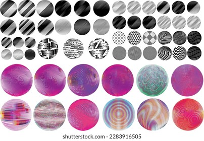 Set of spheres . Lines constructed transparent sphere .Vector  .Technology sphere Logo . Design element for posters, social media, templates, flyers, brochures . Abstract trendy transparent circles
