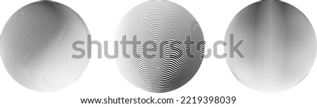 Set of spheres . Lines constructed transparent sphere .Vector  .Technology sphere Logo . Design element for posters, social media, templates, flyers, brochures . Abstract trendy transparent circles .