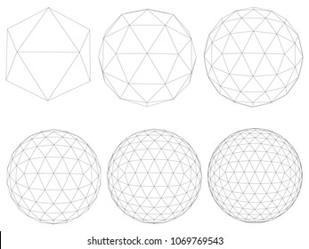 Set Spheres Transforming Simple Form Complex Stock Vector (Royalty Free ...