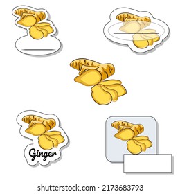 Set of spice stickers - ginger