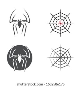 Set Spider Logo Template vector symbol nature