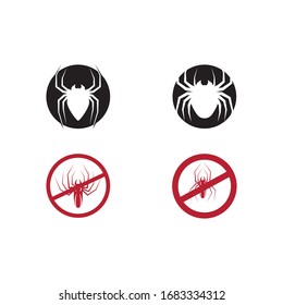 Set Spider Logo Template vector symbol nature