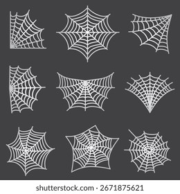 set of spider web good for sticker, decoration, element design, etc