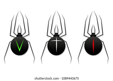Set of spiders icons vector illustration on white background