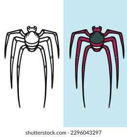 Set of spiders logo vector illustration