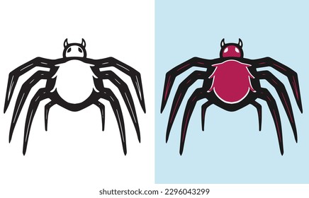 Set of spiders logo vector illustration