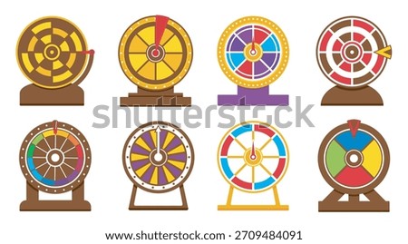 set of Spinning Wheel vector illustration
