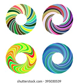 set of spiral circles