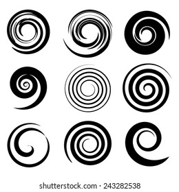 Set Of Spiral Elements