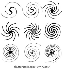 set of spiral elements