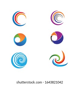 Set Spiral icon Vector Illustration design Logo template