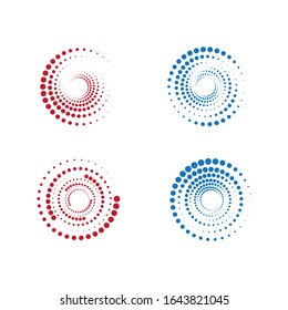 Set Spiral icon Vector Illustration design Logo template