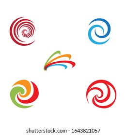 Set Spiral icon Vector Illustration design Logo template