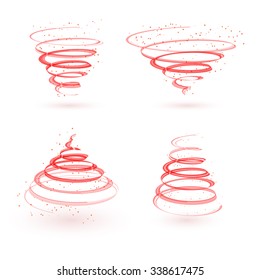 A set of the spiral ribbons