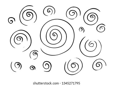 set of a spiral symbol design vector illustration