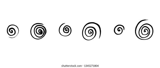 set of a spiral symbol design vector illustration
