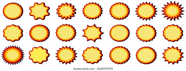 	
Definir ícone de bolha de splash. explosão Símbolo de estouro cômico. desenho animado boom explosão adesivo design vetor ilustração