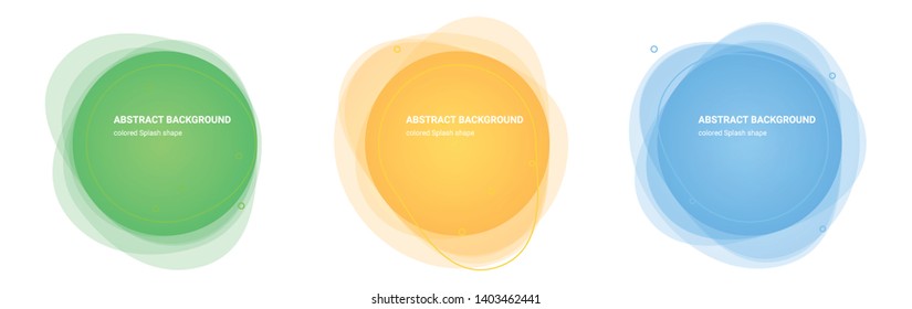 Set of Splash Gradient Elements. Set of Abstract Wave Shaped Backgrounds for Flyers, Banners, Web Sites, Business Cards, Invitations, Gift Cards, Brochures, Landing Pages