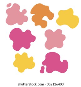 Set of splash icons isolated on white background. Vector illustration. 