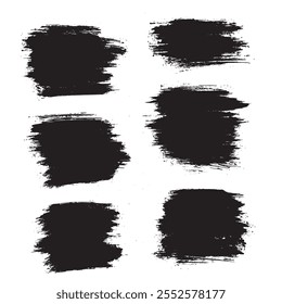 Conjunto de tinta de pintura de salpicadura de color negro trazo de pincel