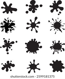 
set of splash water black