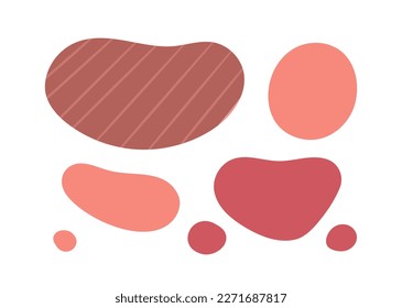 A set of splashes with irregular wavy edges.