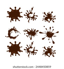 set of splashes vector icon