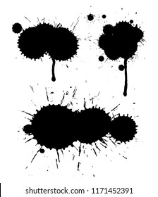Set of splashes.Vector blots for design use.