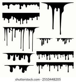 Set of splashing liquids scetchy