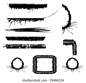 set of splashy frame parts,  some kind of a grungy kit