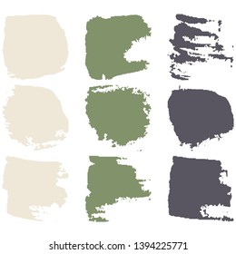 A set of splatter paint color with a dry brush