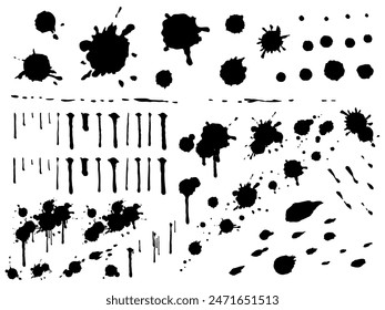 Set of splattered ink illustrations_Splattered ink_Silhouette