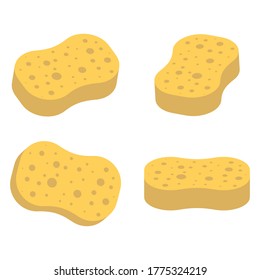 Set of Sponge icon isolated on white background. Vector illustration. Eps 10.