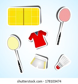 Set sport badminton icons