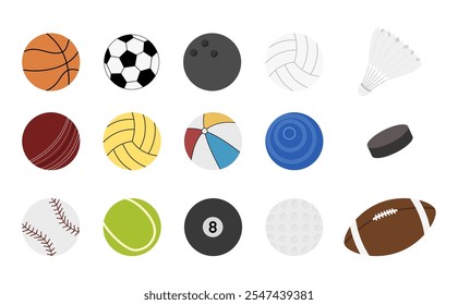 Set of sport ball vector illustration