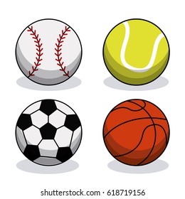 set sport balls equipment image