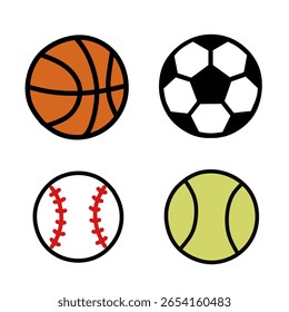 Conjunto de bolas de deporte Vector