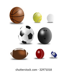 Set of Sport Balls Vector